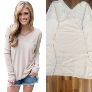 Apricot v neck sweater